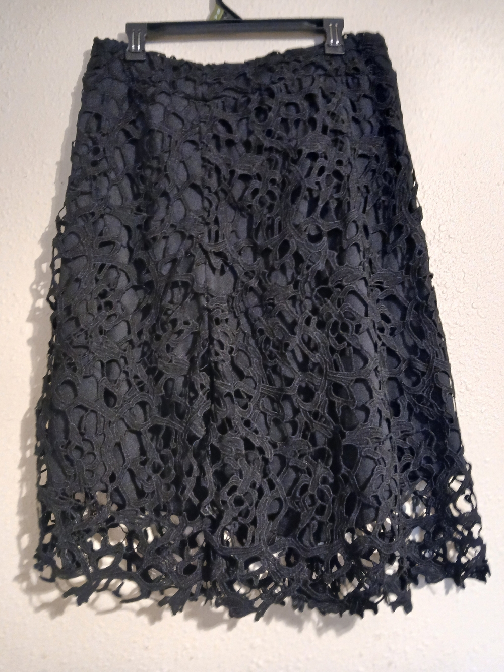 Source Unknown Black Lace A-Line Skirt